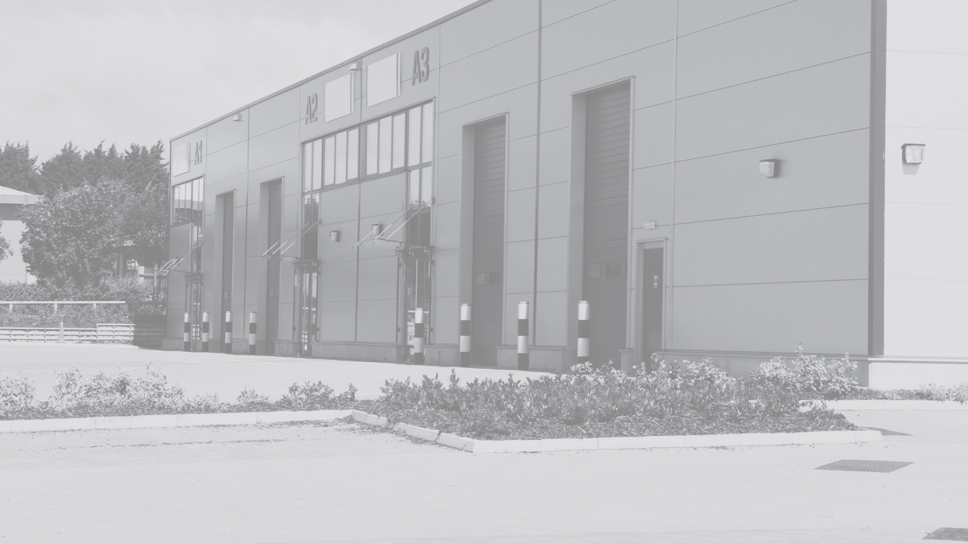 Warehouse in grey scale